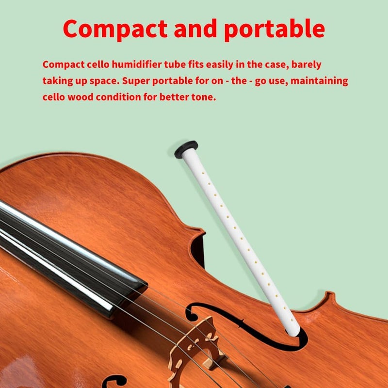 Dowite Humidifier for Cello (4/4 3/4) - Professional Humidity Control with Hygrometer Compatibility, Safe for Instrument Cases, Prevents Wood Cracks & Glue Failure - Image 2